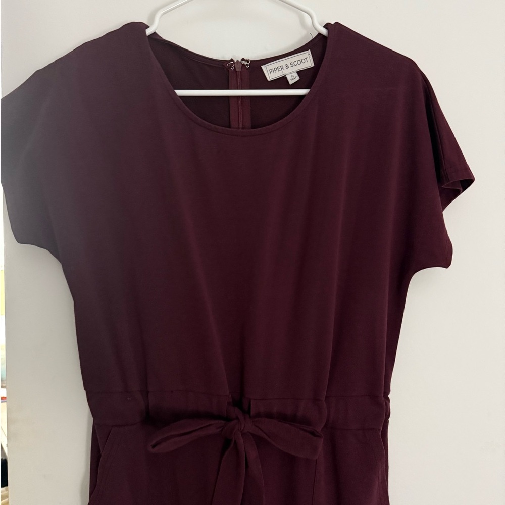 Women's Burgundy Jumpsuit Romper